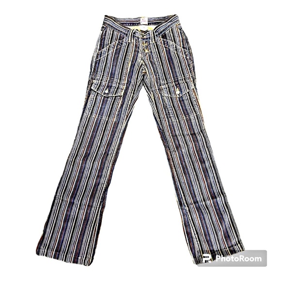 Joie - Corduroy striped pants with button pockets - 24 - Vintage - Picture 6 of 16